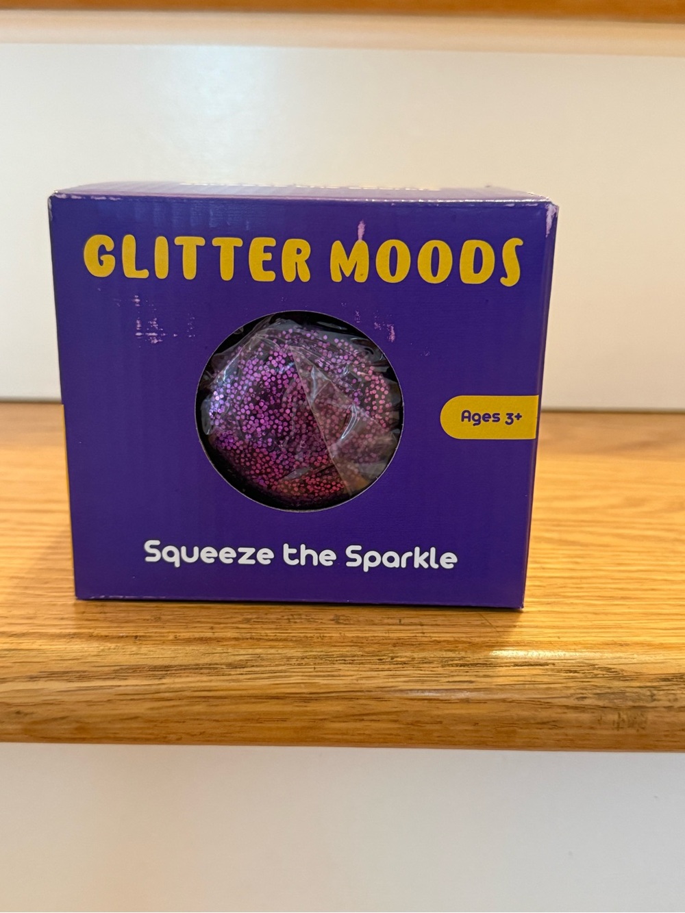 Nwt Glitter Moos Purple Glitter Squeeze Ball Fidget Toy Pocket Sized Ages 3+